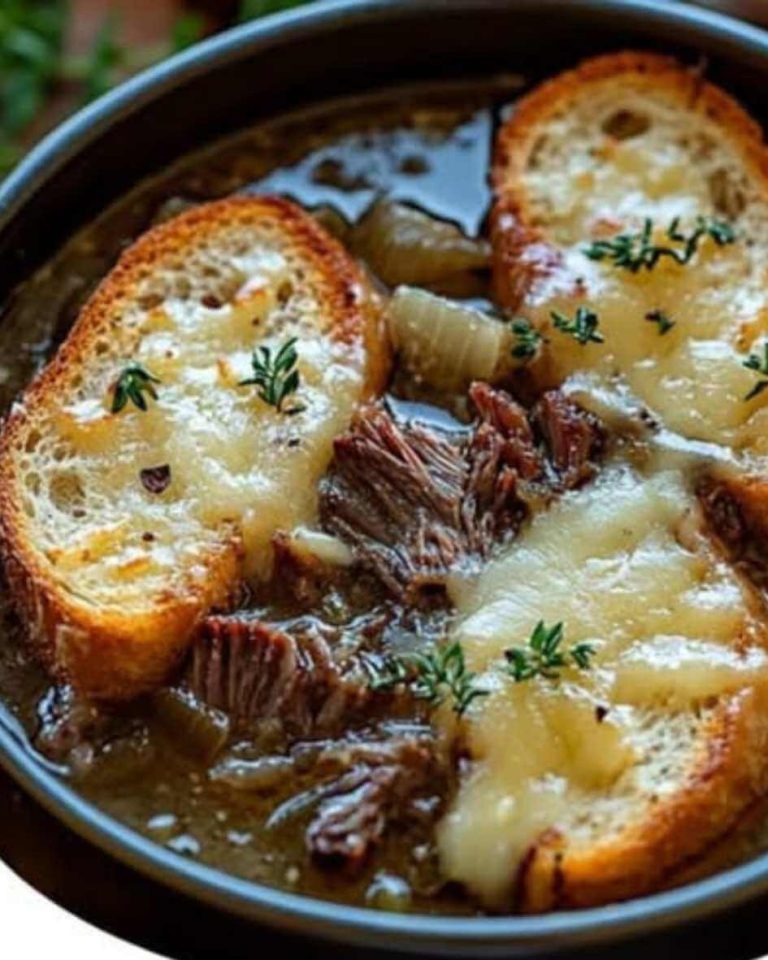 Franse Uiensoep met Short Ribs en Gruyère