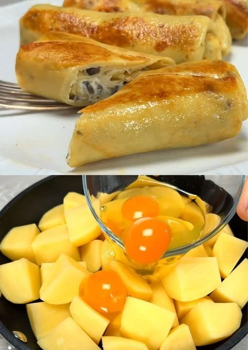Aardappel fritters gevuld met champignons, een smakelijke snack