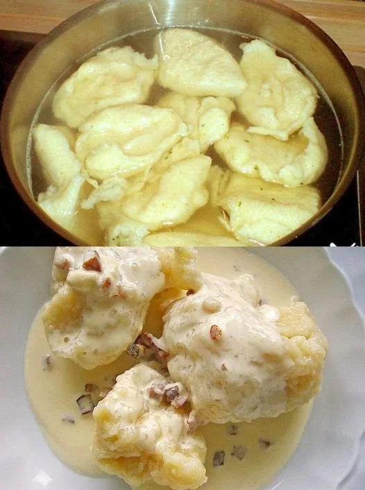 Authentieke bloemdumplings geserveerd met verse kruiden en sauzen