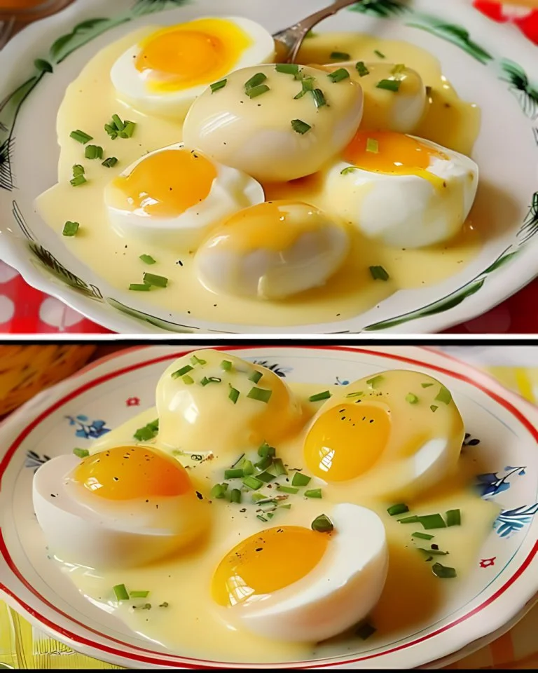 Eieren in mosterdsaus - een smakelijk gerecht met een romige mosterdsmaak