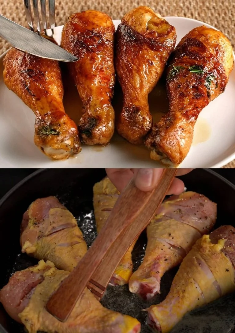 Italiaanse kippenbouten in bier-honing saus met mediterrane groenten