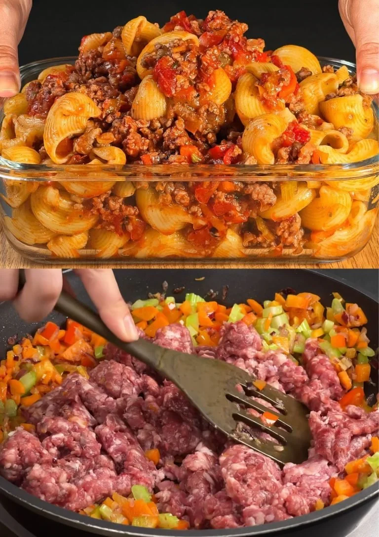 Klassieke Italiaanse pijp rigate geserveerd met ragù alla Bolognese