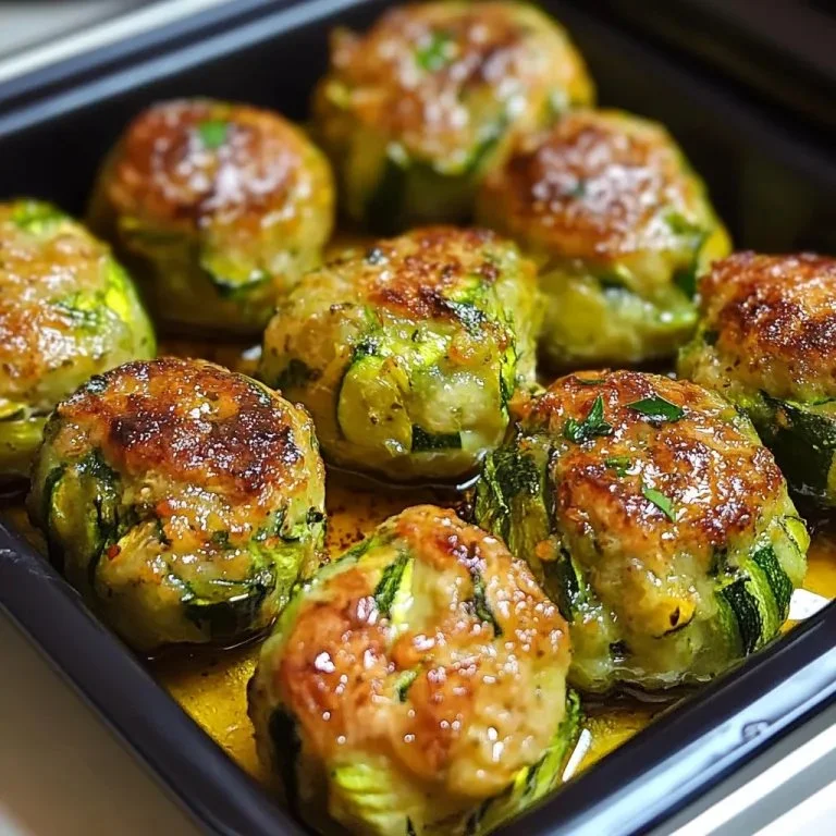 Krokante courgettebeignets geserveerd op een bord met een dip.