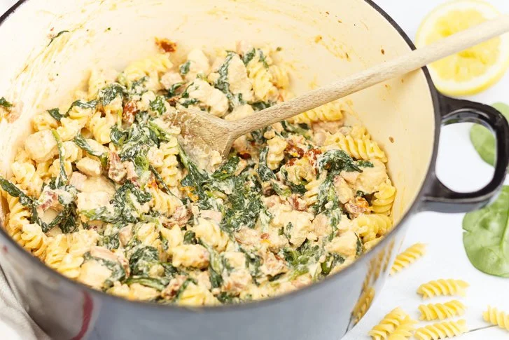 Pasta met ricotta en spinazie, een heerlijk en snel recept.