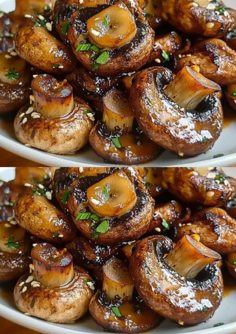 Heerlijke knoflookboter champignons, perfect voor steakhouse stijl gerechten.