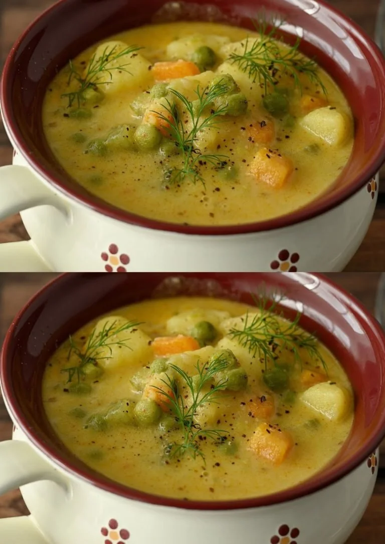 Heerlijke aardappelsoep in een comfortabele kom, perfect voor koude dagen.