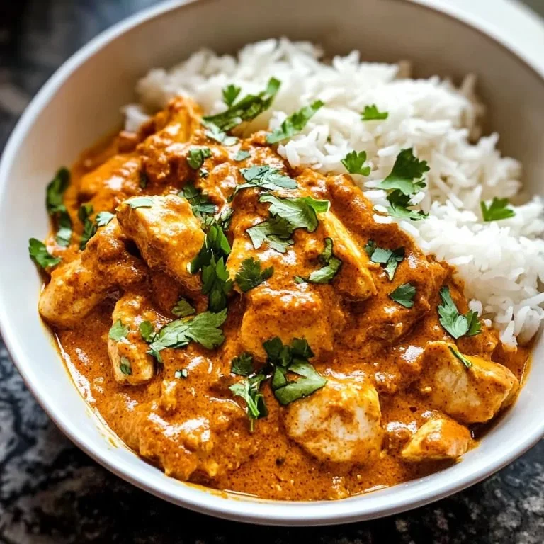 Authentieke Chicken Tikka Masala met specerijen en romige saus