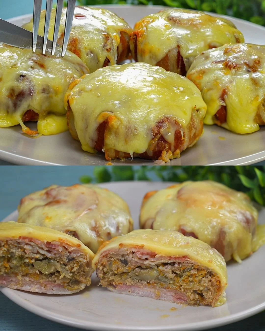 Bacon gewikkeld vleesbrood, een smakelijk gerecht van gemalen vlees en bacon.