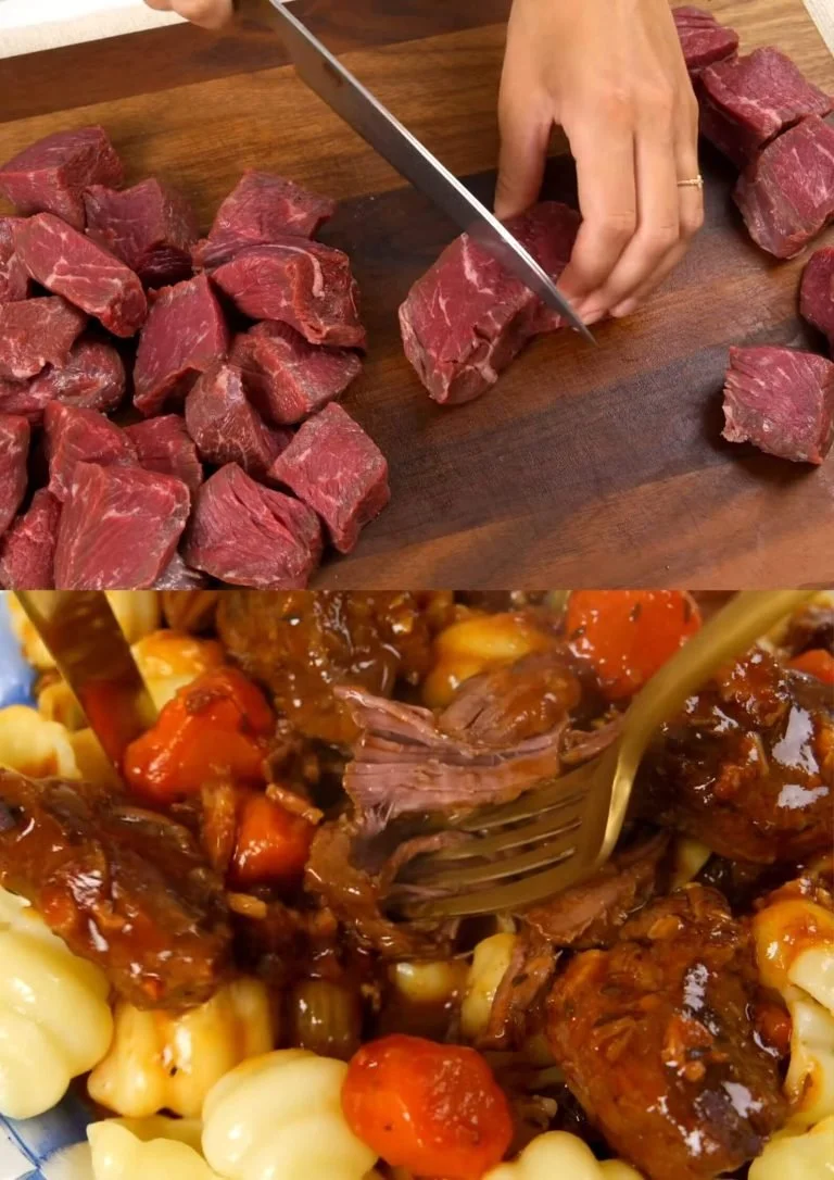 Traditionele Ierse rundvleesstoofpot met groente en kruiden