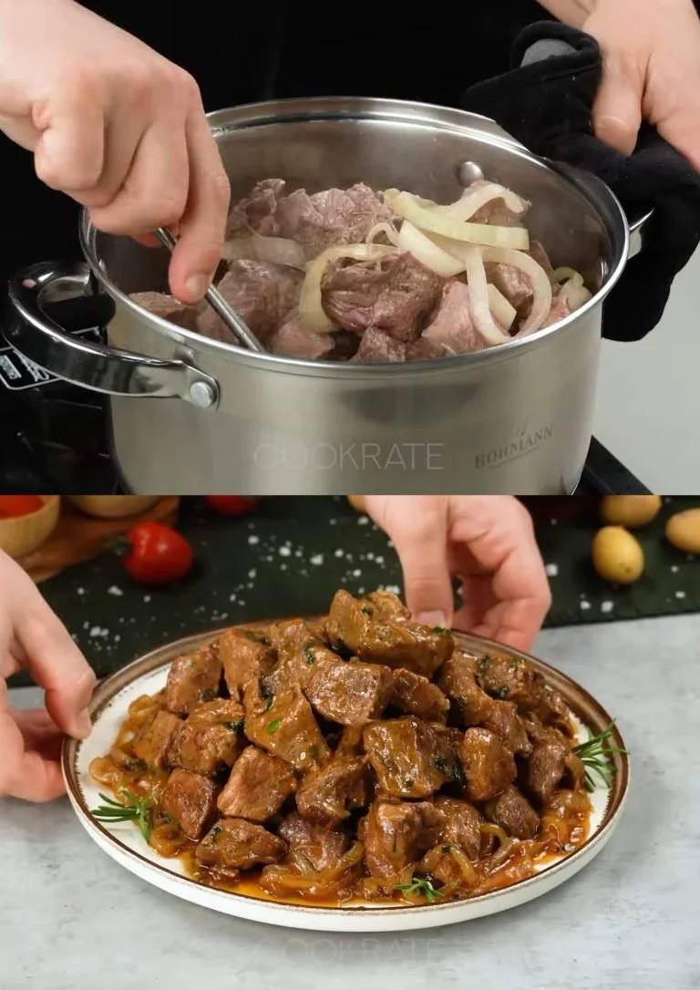 Biefstuk in zoute saus, perfect bereid voor een smakelijke maaltijd.