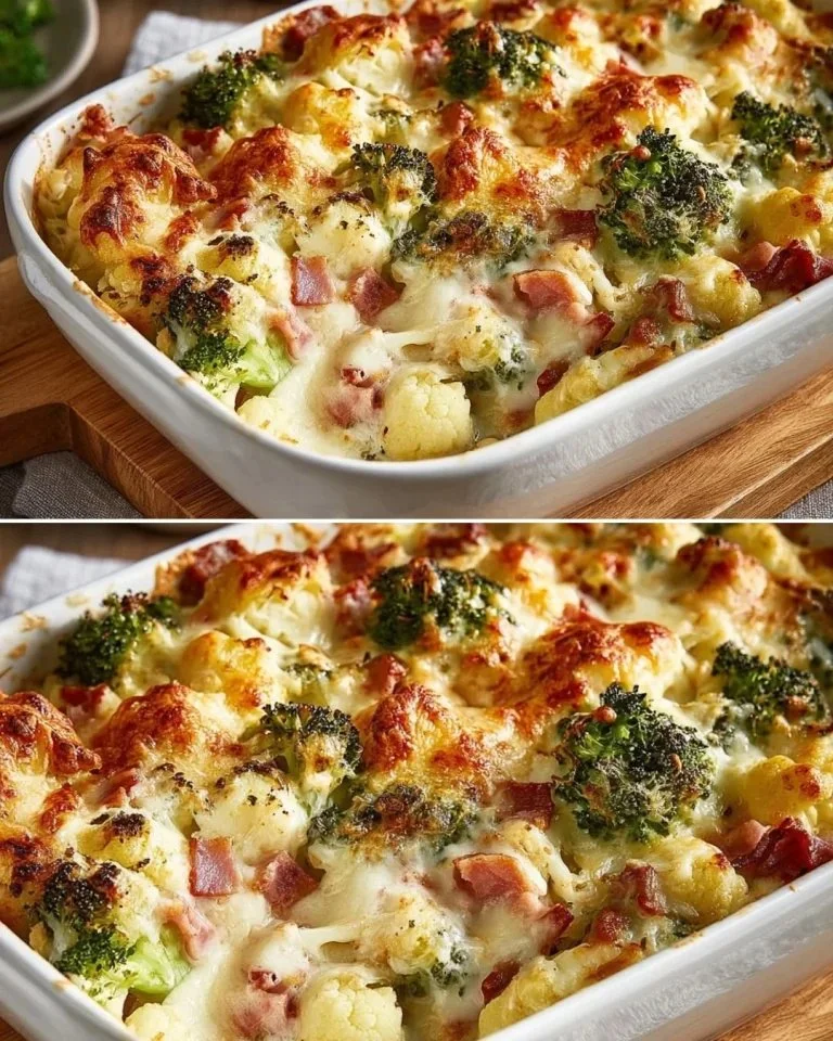 Broccoli ovenschaal met bloemkool, een gezonde en smakelijke ovenschotel.