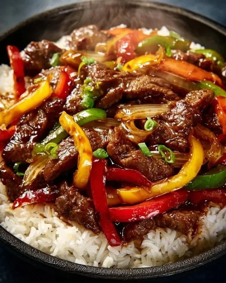 Heerlijke Chinese pepersteak met kruiden en sappig vlees
