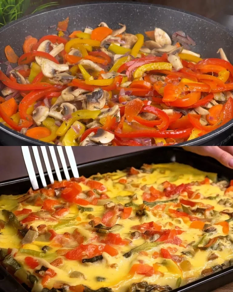 Courgette champignon groentebak met kaas, een gezonde maaltijdoptie.