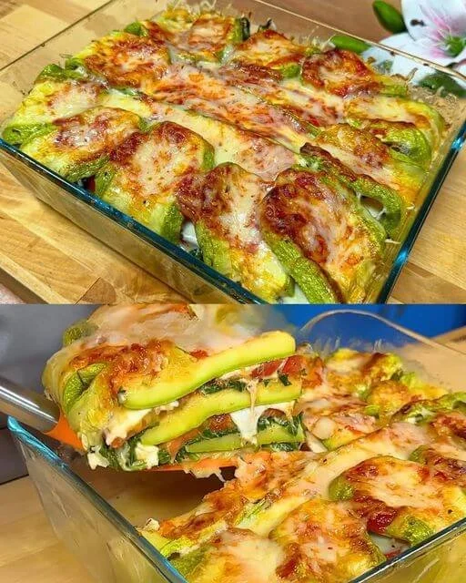 Courgette delicatesse met kruiden op een bord