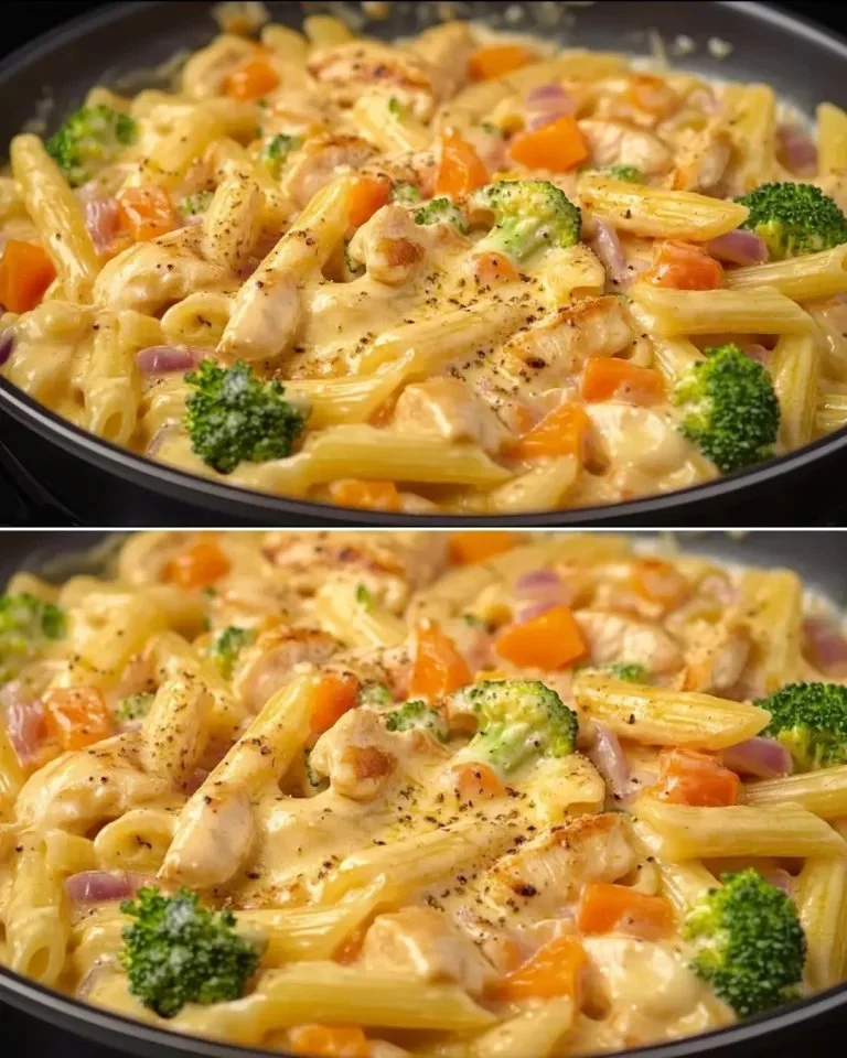 Eenpanpasta met kip en groenten, eenvoudig en smaakvol recept