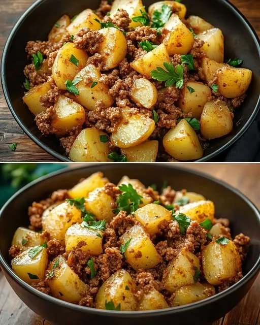Heerlijk bord gehakt met aardappelen en erwten, perfect voor een gezinsmaaltijd.