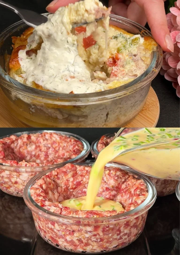 Gehakt met eieren, een smakelijk en snel diner recept.