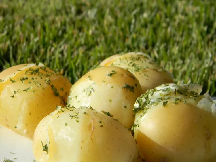 Gekookte aardappelen van Lengenberg in een pan, bereid voor een heerlijke maaltijd.