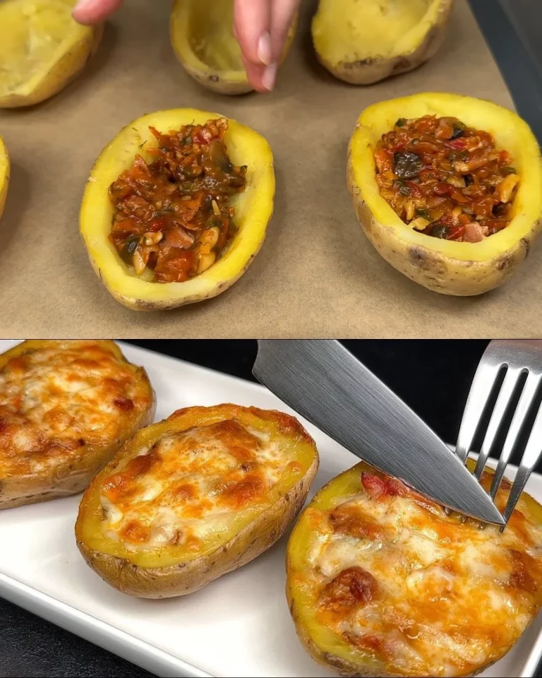 Gelaadde aardappelgratin met spek, een smakelijk en comfortabel gerecht.