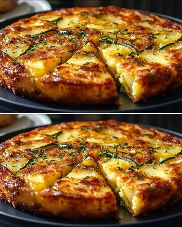 Gelaagd aardappel- en courgettegerecht, perfect voor een gezonde maaltijd.