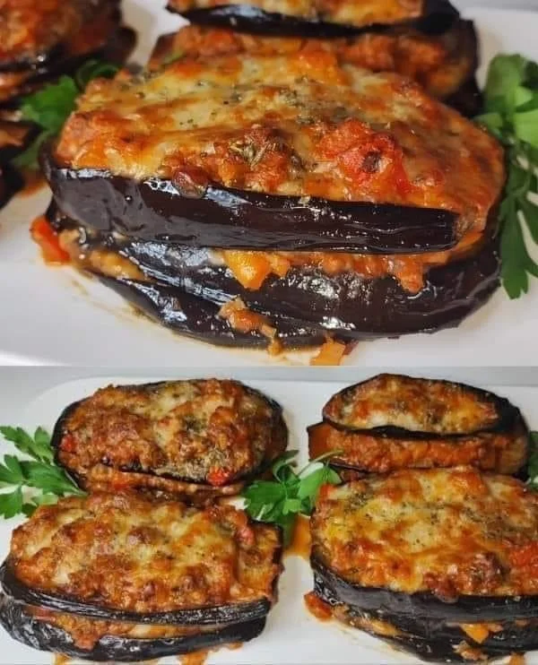 Gevulde aubergines met een smakelijke vulling van groenten en kruiden