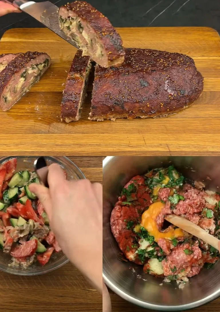 Heerlijk gevulde gehaktbrood met smaakvolle ingrediënten