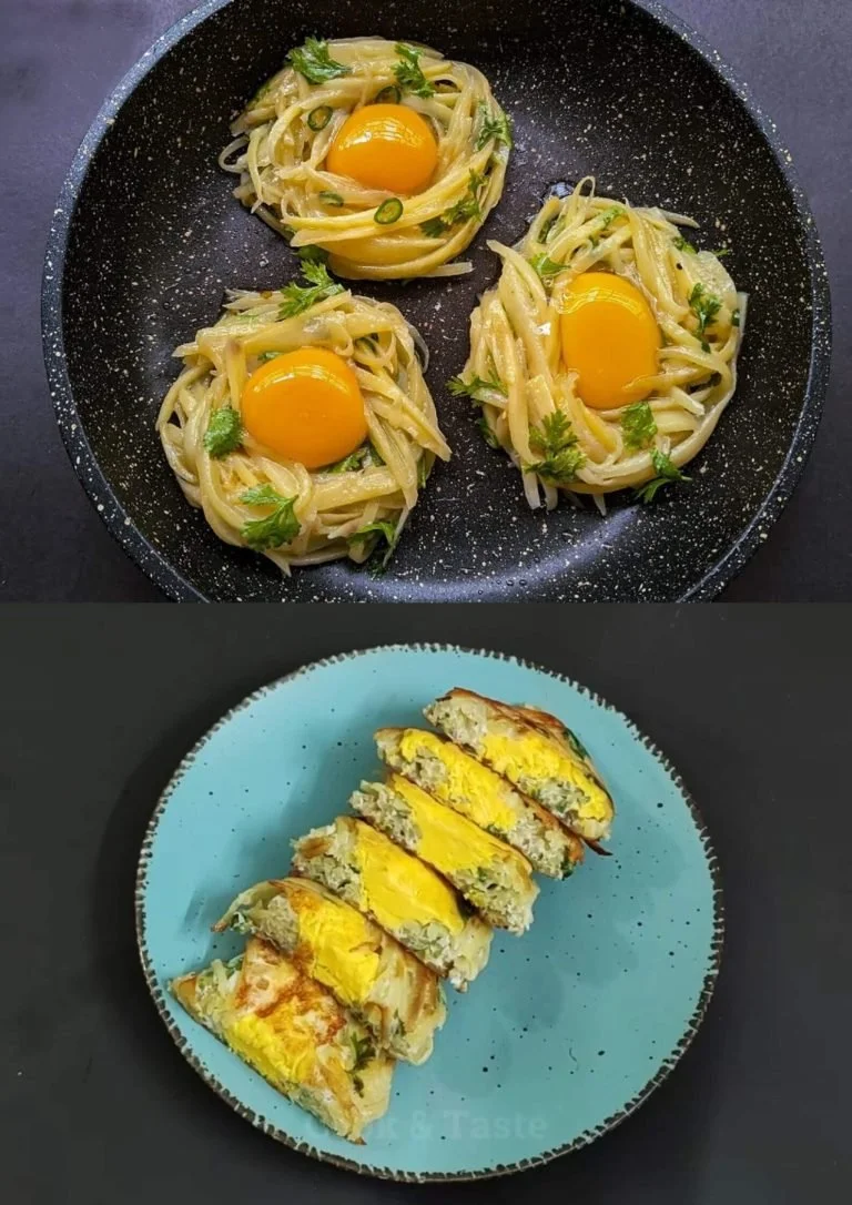 Gezond ei en aardappelrecept voor een eenvoudig ontbijt.