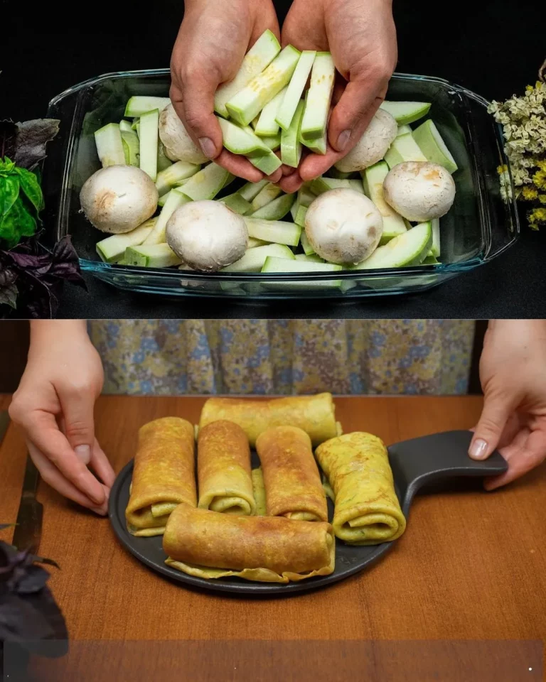 Hartige courgette pannenkoeken met champignon en kaasvulling