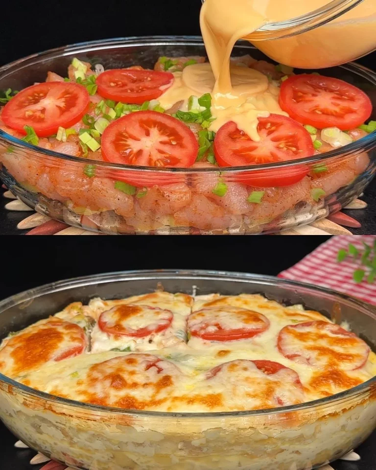 Hartige Frittata met kip, aardappelen en champignons, ovengebakken voor optimale smaak.
