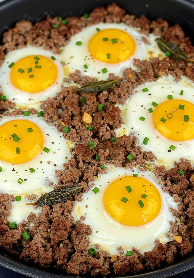 Hartige gehakt en eiergerecht, perfect voor een stevige maaltijd
