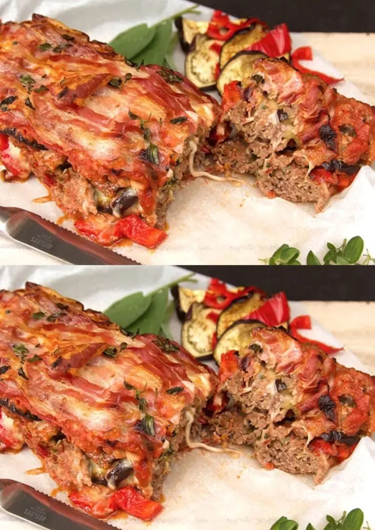 Hemelse Italiaanse gehaktbrood met kruiden en kaas