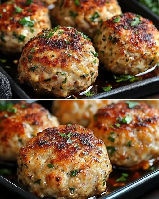 Knoflook Parmezaan Kip Gehaktbrood vers gebakken en geserveerd