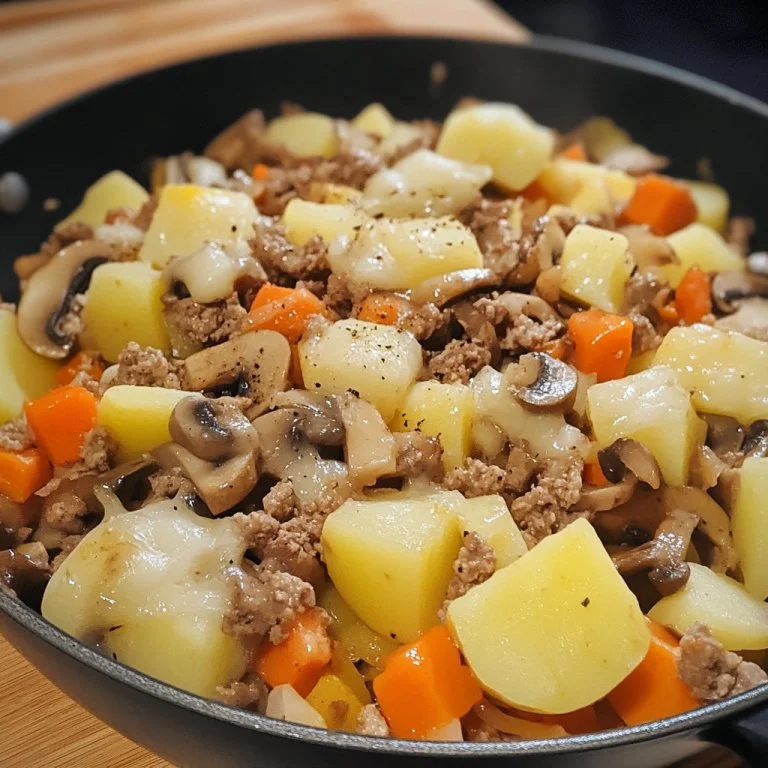 Oudmodieuze Aardappel Gehakt Schotel uit de jaren '70 gerecht