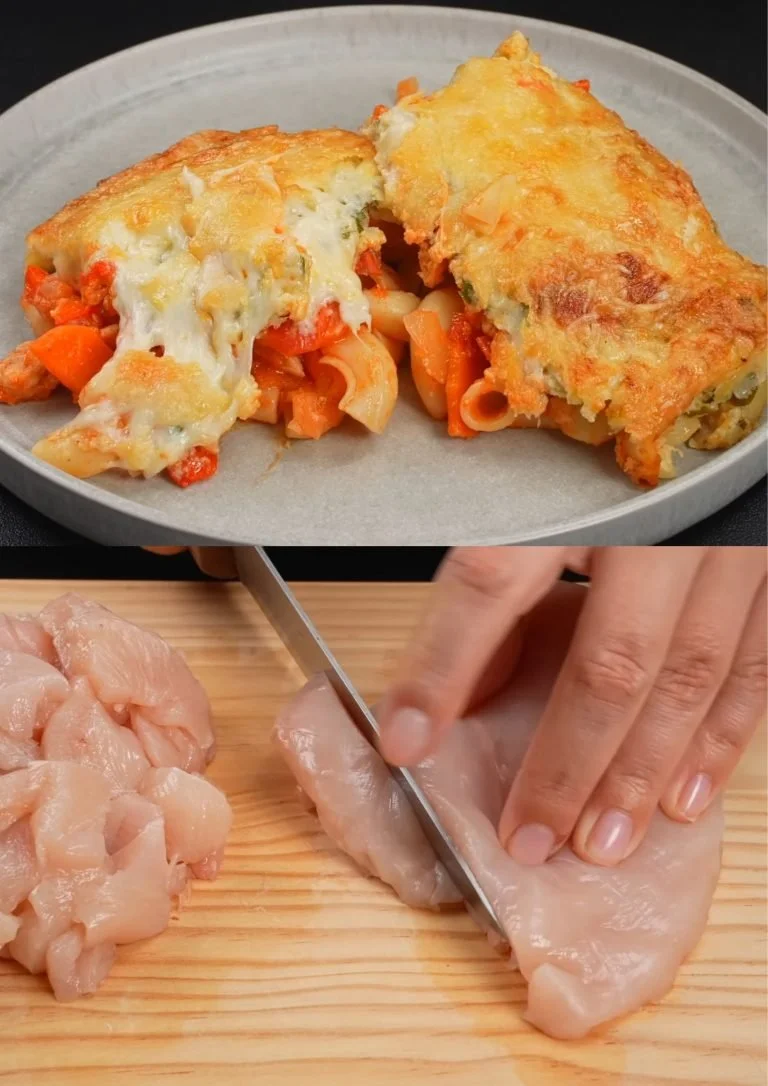 Heerlijke pasta casserole met frisse avocado salade