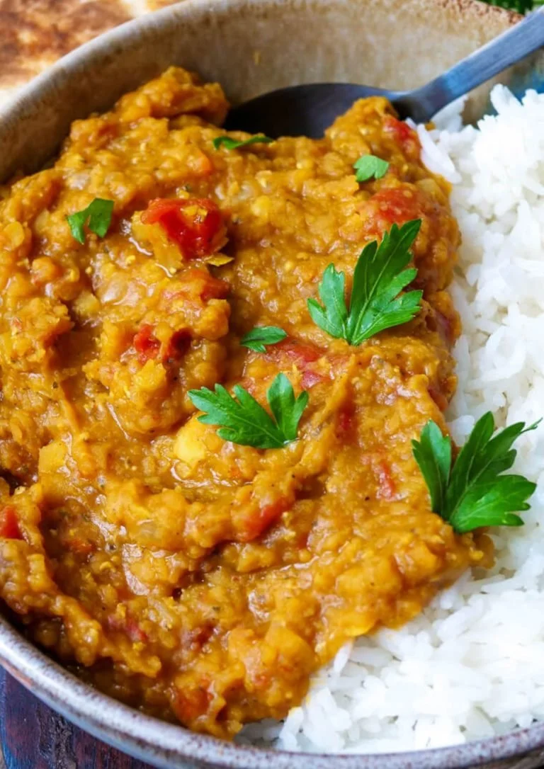 Rode Linzendal (Masoor Dal) - Verwarmend veganistisch Indiaas gerecht