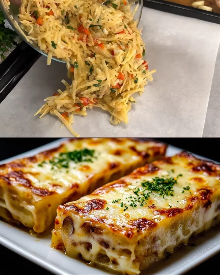 Romige aardappel en champignonovenschotel met kaassaus en kruiden