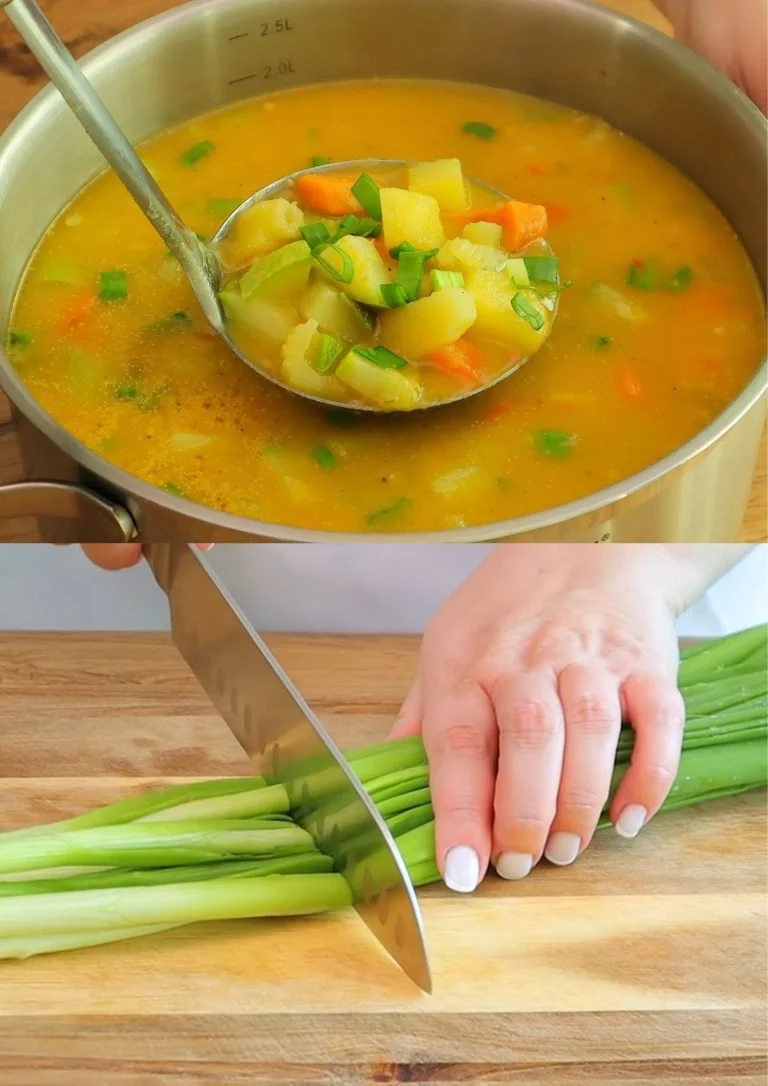 Romige courgettesoep met verse ingrediënten in een kom