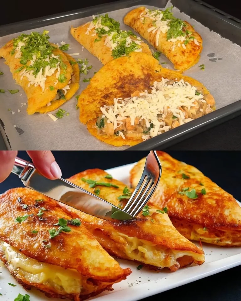 Romige Kip en Champignon Aardappel Pannenkoek bereid met verse ingrediënten