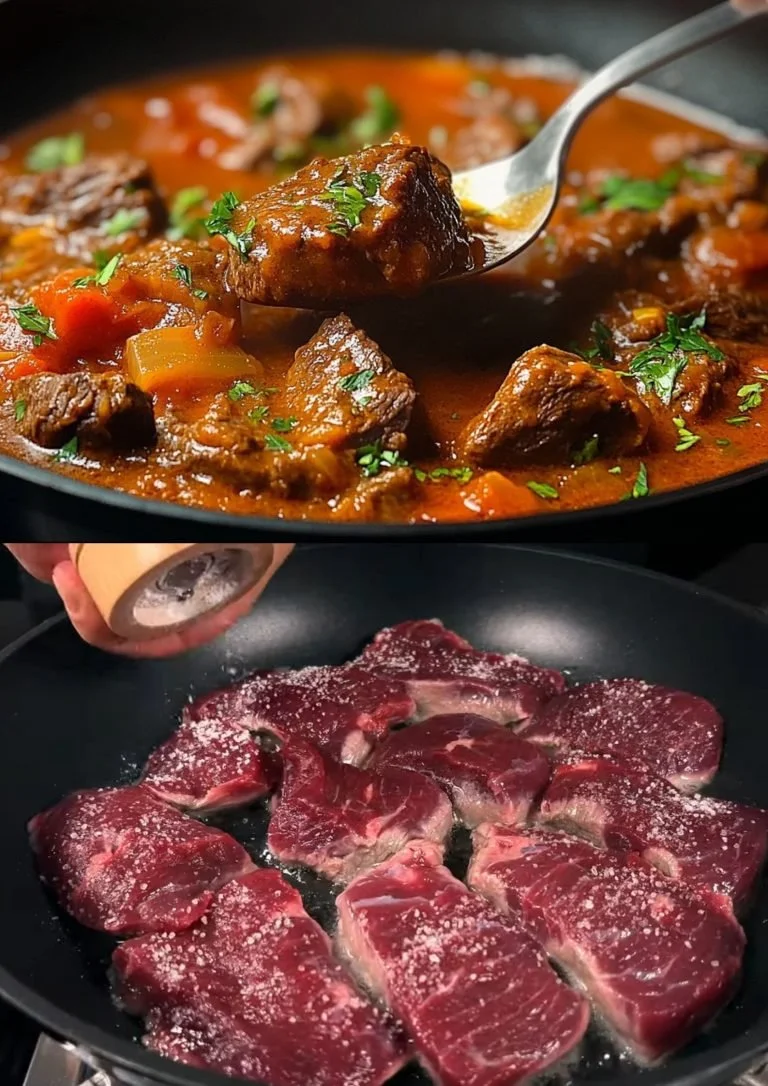 Zachte rundvlees met romige saus op een bord, perfect voor een maaltijd.