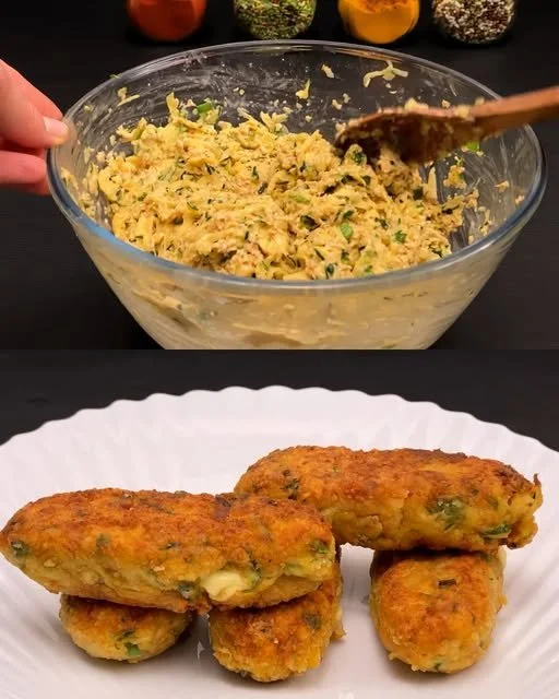Zucchini Aardappel Groente Rol met Kaasvulling op een bord