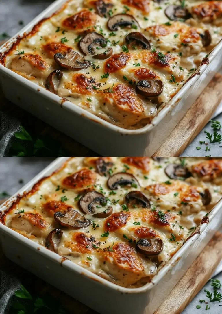 Heerlijke Zwitserse Kippenpasta met geurige kruiden en vlees.