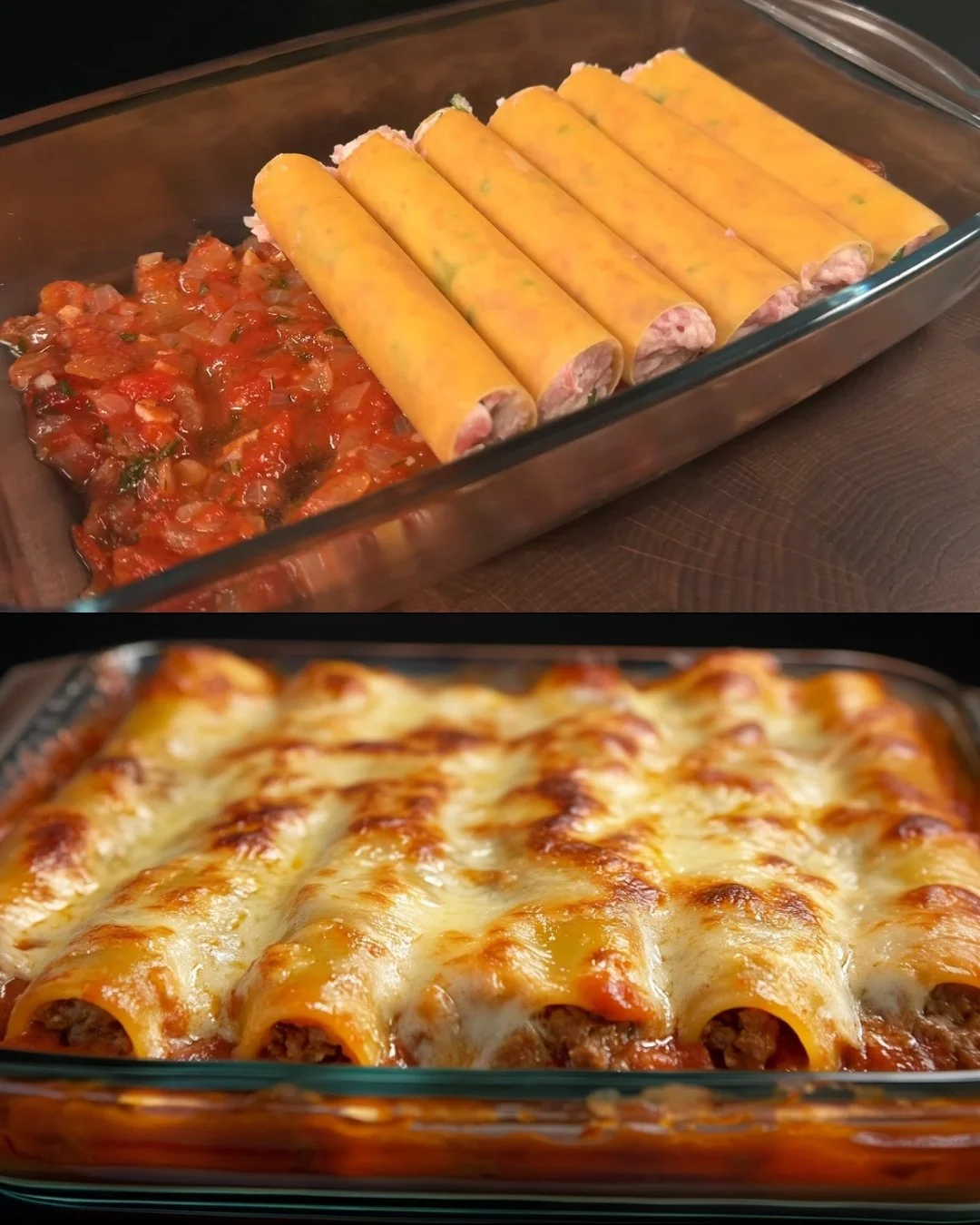 Cannelloni gevuld met ricotta en gehakt, een smakelijk Italiaans gerecht