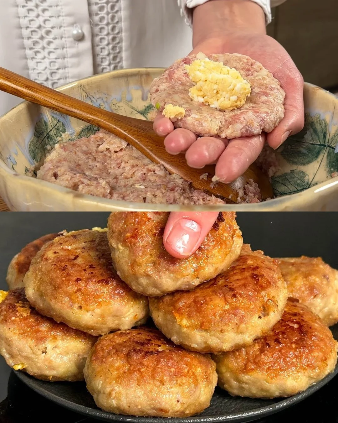 Heerlijke gehakt- en aardappelpatty's klaar om te serveren