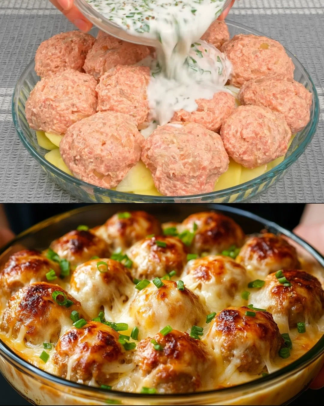 Gehaktballen met aardappelen en salade op een bord