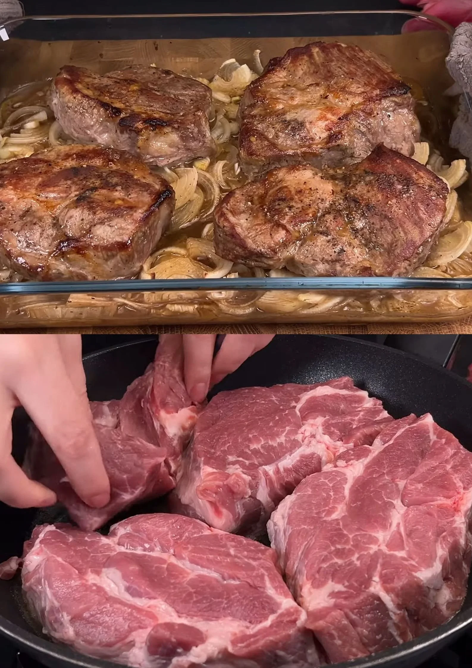 Heerlijk varkensvlees met honing-sojasaus, presenteert restaurant-waardige gerechten.