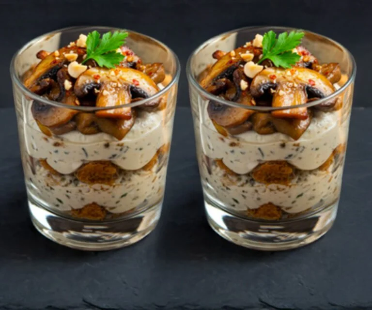 Heerlijke verrines Bos met kleurrijke ingrediënten en smaken