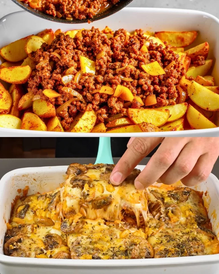 Kaas Aardappel Ovenschotel geserveerd met een frisse salade
