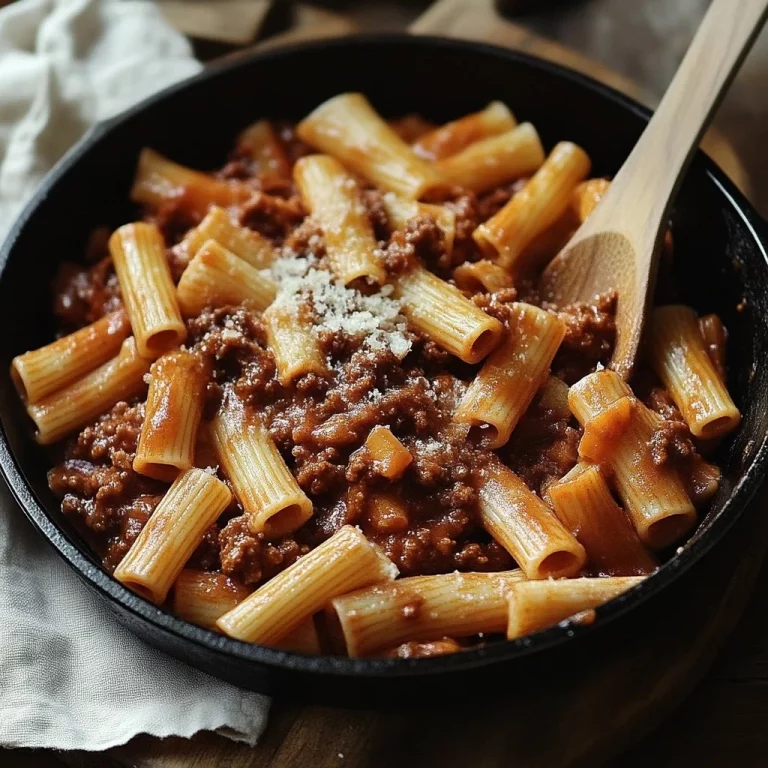 Rigatoni met vleessaus - een smakelijk pasta gerecht