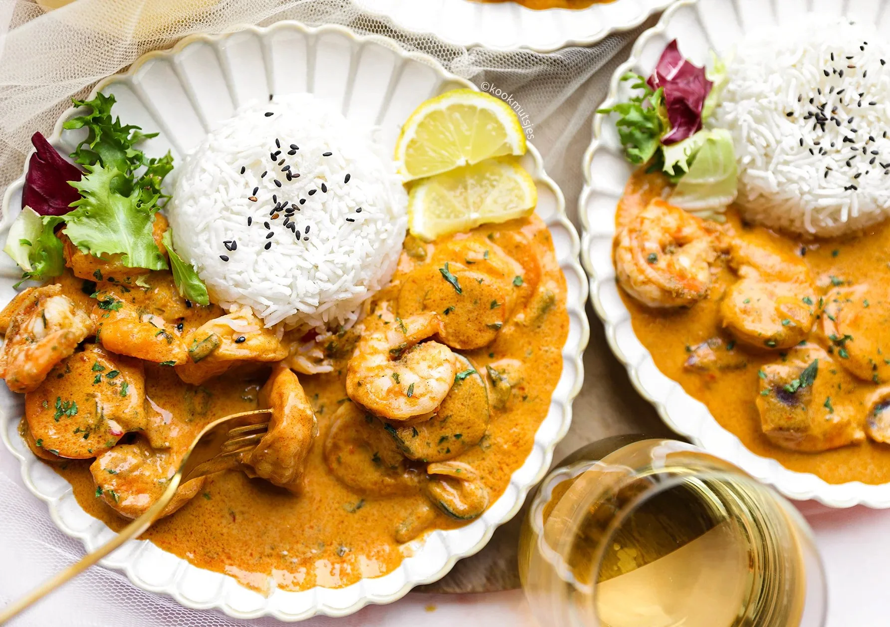 Rode curry met garnalen recept van Kookmutsjes