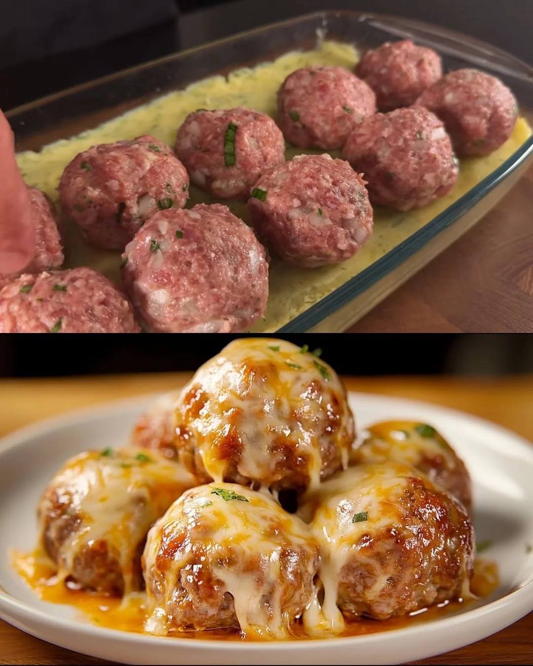 Romige aardappel- en vleescasserole met mozzarella en mosterdsaus